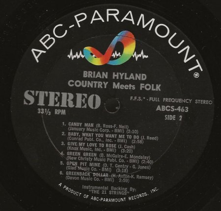 Brian Hyland auf ABC-Paramount & DOT