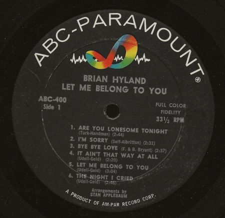 Brian Hyland auf ABC-Paramount & DOT