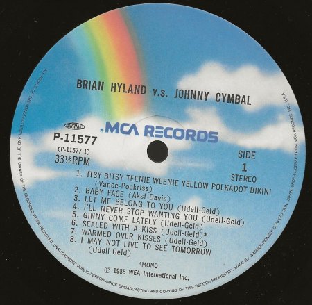 Brian Hyland auf UNI & MCA