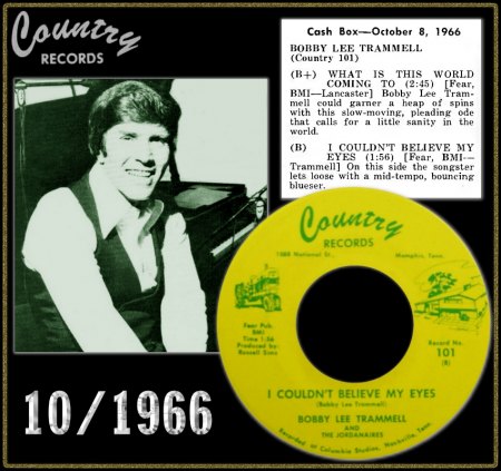 BOBBY LEE TRAMMELL - I COULDN'T BELIEVE MY EYES