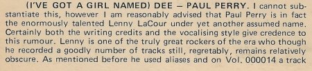 LENNIE LaCOUR the 'Big Rocker'