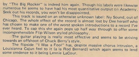 LENNIE LaCOUR the 'Big Rocker'