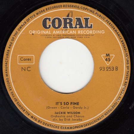 Jackie Wilson auf deutscher Coral