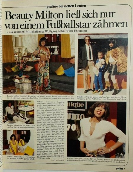 Beauty Milton - Star Ende der 60er und der 70er Jahre