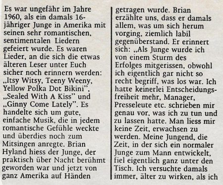 Brian Hyland auf UNI & MCA