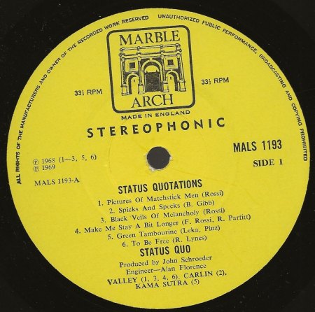 SPECTRES = STATUS QUO