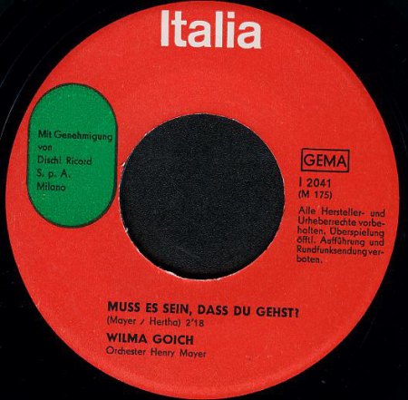 deutsche Italia-Pressung Italia 2049?