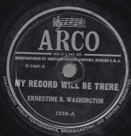 ERNESTINE WASHINGTON