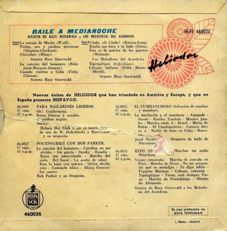 Die Heliodor-Aufnahmen von Hazy Osterwald