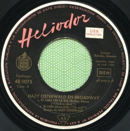 Die Heliodor-Aufnahmen von Hazy Osterwald