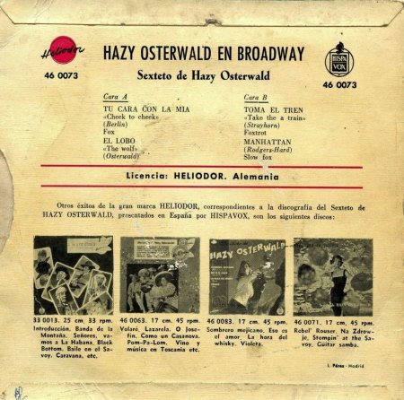 Die Heliodor-Aufnahmen von Hazy Osterwald