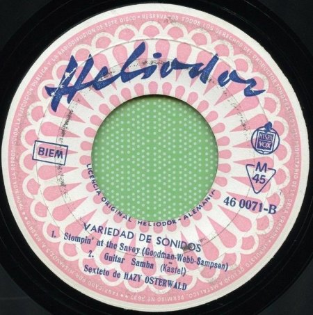 Die Heliodor-Aufnahmen von Hazy Osterwald