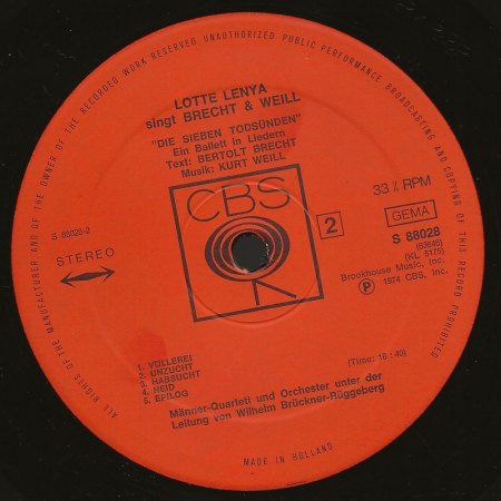 Armstrong / Lenya / Brecht - Mack the Knife