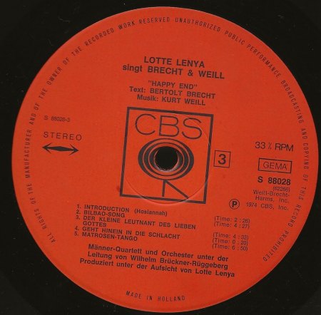 Armstrong / Lenya / Brecht - Mack the Knife