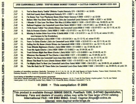 JOE 'Cannonball' LEWIS