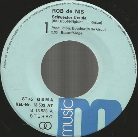 De NIJS/DENIS, ROB (und TOMMY LOVES YOU-Versionen)