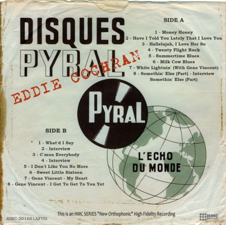 EDDIE COCHRAN - DICK CHARLES RECORDING SERVICE