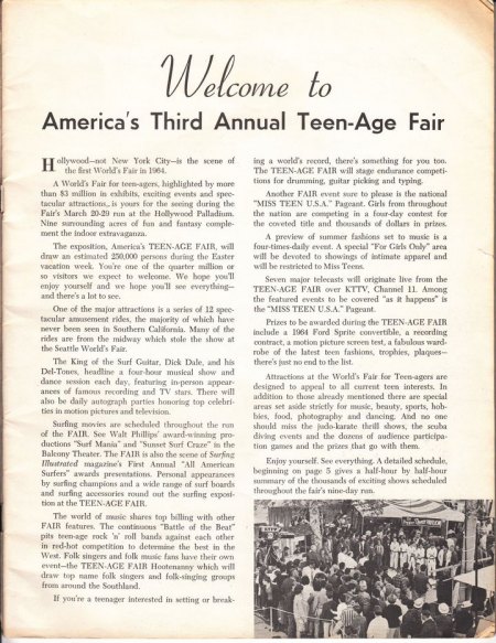 3rd annual Teenage-Fair 1964