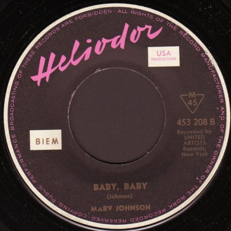 Heliodor 45 3208 B Marv Johnson