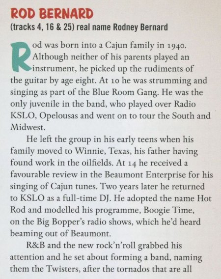 ROD BERNARD - Cajun und Rocknroll