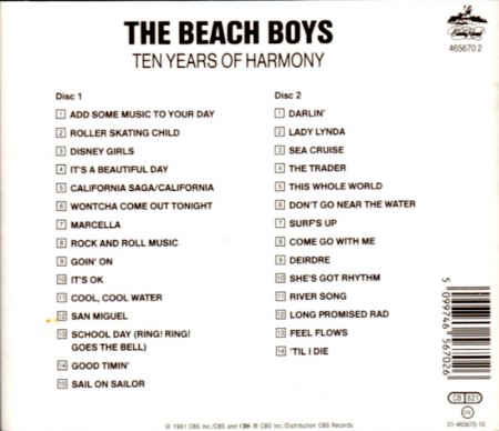 BEACH BOYS - CD's