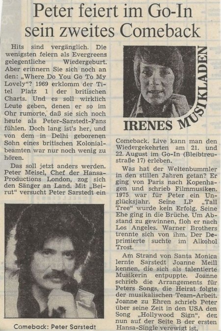 PETER SARSTEDT & seine Brüder