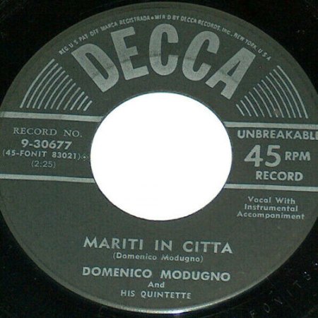 DOMENICO MODUGNO ist Musik Italiens