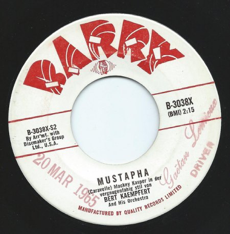 BERT KAEMPFERT - SINGLE DISCOGRAPHY