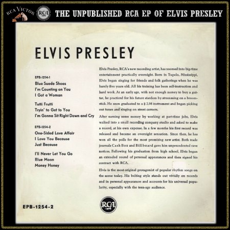 ELVIS PRESLEY RCA EP EPA-1254 UNPUBLISHED