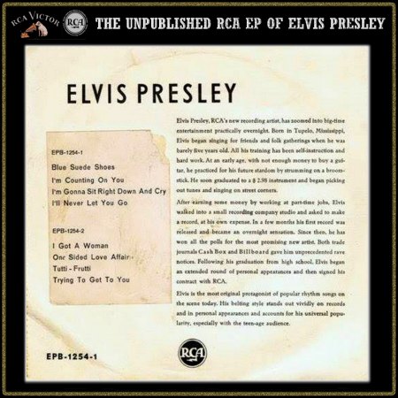 ELVIS PRESLEY RCA EP EPA-1254 UNPUBLISHED