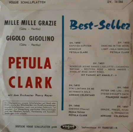 PETULA CLARK - Ihre deutschen Aufnahmen