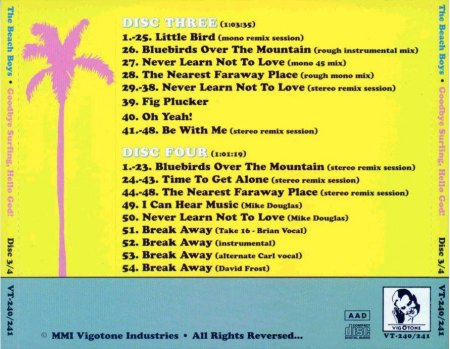 BEACH BOYS - CD's