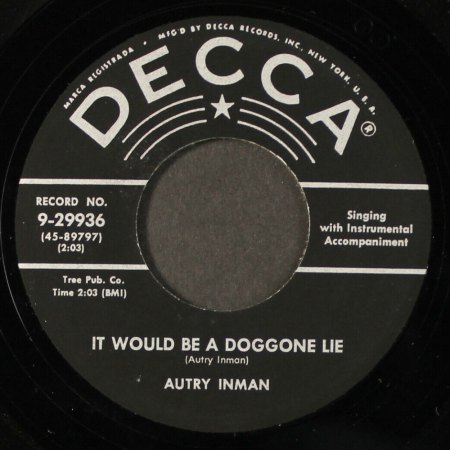 AUTRY  INMAN - Rockabilly  auf  Deutscher  BRUNSWICK