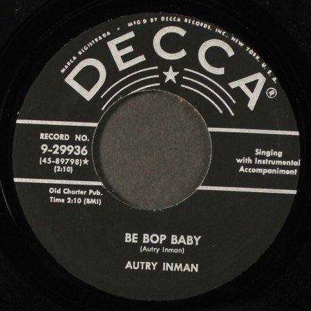 AUTRY  INMAN - Rockabilly  auf  Deutscher  BRUNSWICK