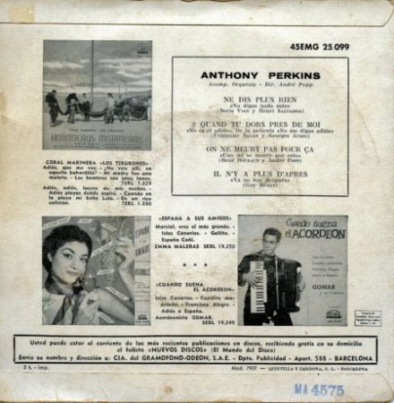 TONY PERKINS = Anthony Perkins