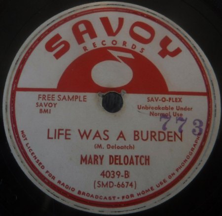 MARYLYN SCOTT (R&B) - MARY DELOATCH (Gospel)