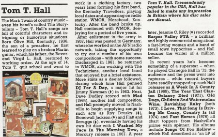 TOM T. HALL  (1936 - 2021)