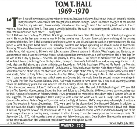 TOM T. HALL  (1936 - 2021)