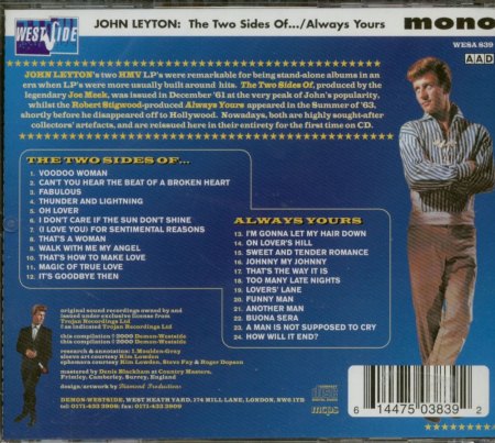 JOHN LEYTON - LP's & CD's