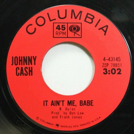 JOHNNY CASH - 45 RPM Singles