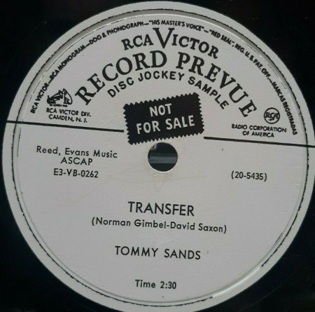 TOMMY SANDS in den USA und Biographisches