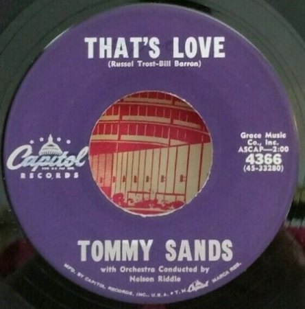 TOMMY SANDS in den USA und Biographisches