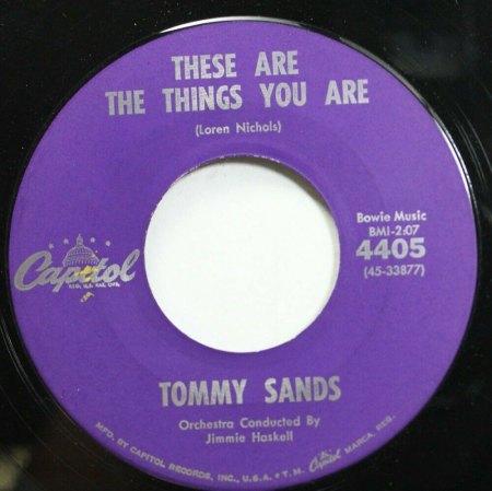 TOMMY SANDS in den USA und Biographisches