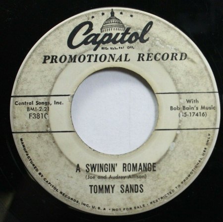TOMMY SANDS in den USA und Biographisches