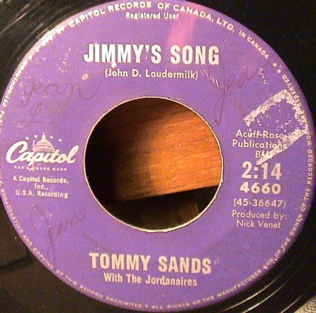 TOMMY SANDS in den USA und Biographisches