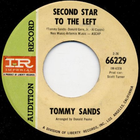 TOMMY SANDS in den USA und Biographisches