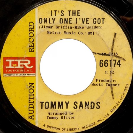 TOMMY SANDS in den USA und Biographisches