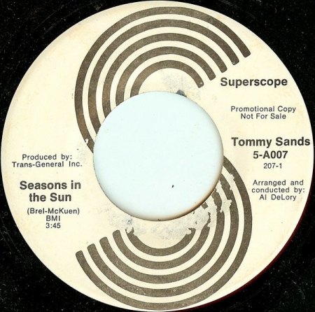 TOMMY SANDS in den USA und Biographisches