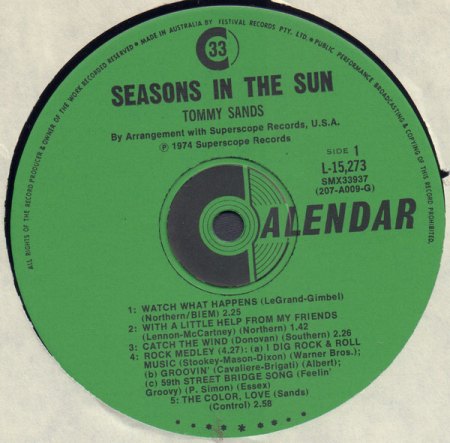 TOMMY SANDS LPs