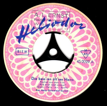 Die Heliodor-Aufnahmen von Hazy Osterwald